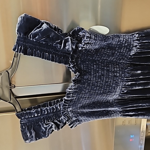 💕HILL HOUSE💕 ~ Ellie Nap Dress ~ Navy Blue Velvet Large NWT - Picture 11 of 15